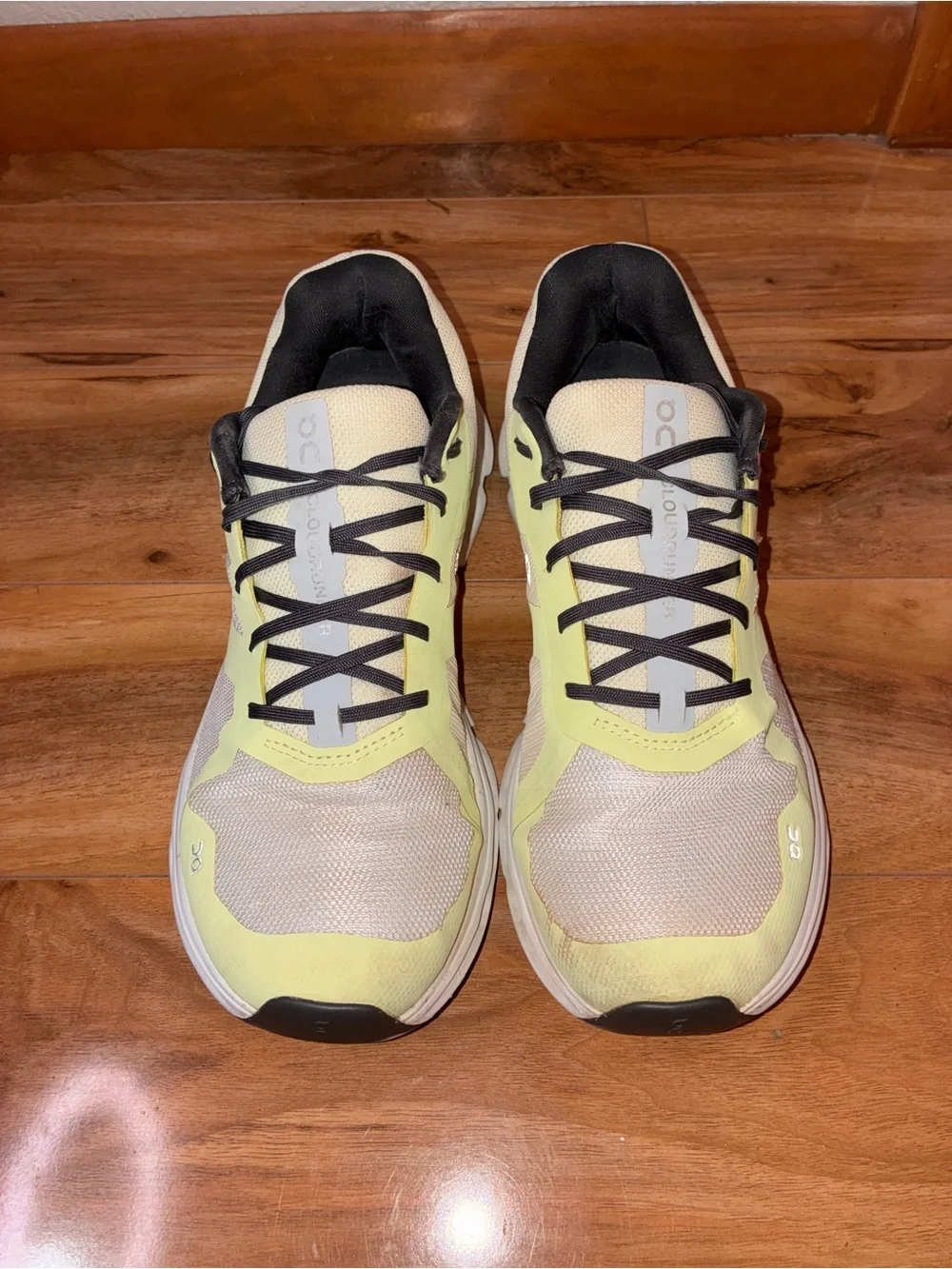 On Cloud Women’s Cloudrunner Athletic Running Shoes, neon yellow- size 9.5